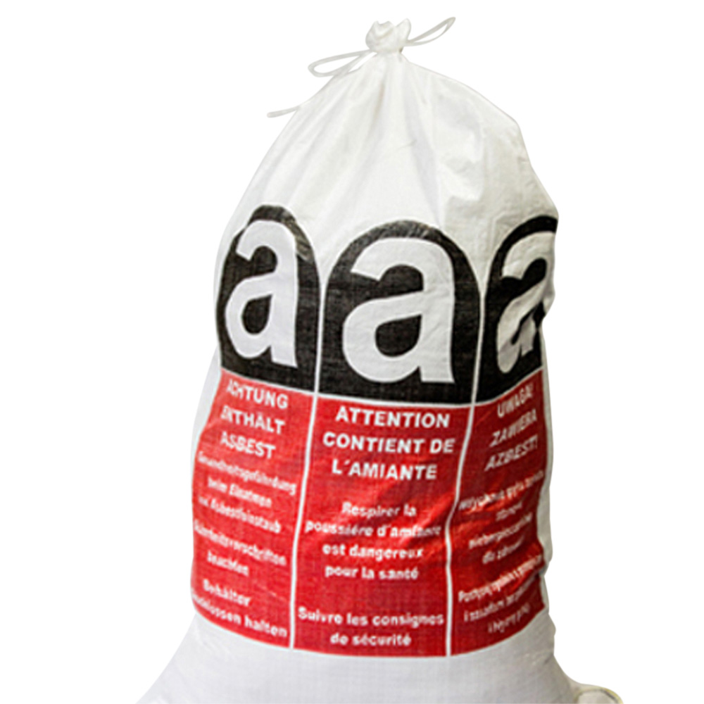 Asbest-Gewebesack 70 x 110 cm mit Aufdruck 