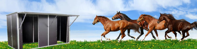 Fahrbare Pferdeboxen